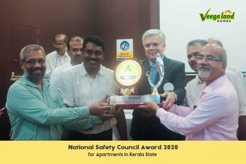 VEEGALAND HOMES’ APARTMENT GETS ‘NATIONAL SAFETY COUNCIL AWARD 2020’ KNOW ABOUT THE BEST OF SAFETY PARAMETERS IN APARTMENTS!<